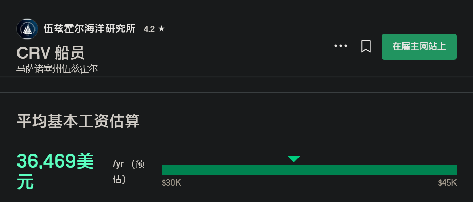某海上科研船员年薪